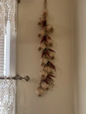 £24.58 • Buy Garlic & Chilli Wall Hanging Braided Decor Strip (Artificial) L-28,5” W-4,5” 