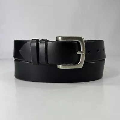 Wide Black Genuine Leather Belt - Men's Size 40 • $14.40