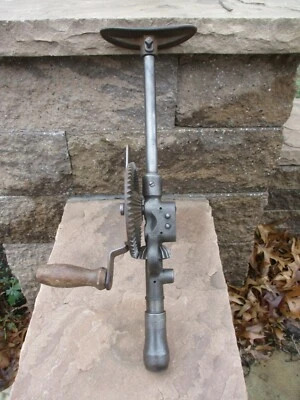 $19.99 • Buy VNTG MILLERS FALLS NO 19 BREAST STYLE HAND DRILL, HAND BRACE DRILL USA Made  