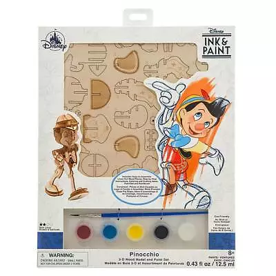 Disney Parks Ink & Paint Pinocchio 3D Wood Model And Paint Set New Sealed • $8.69