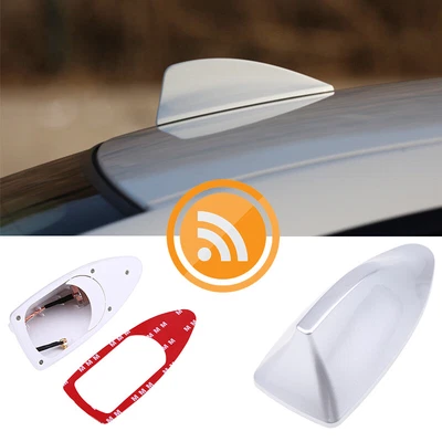 £5.99 • Buy For BMW Audi Shark Fin Antenna Radio AM/FM Signal Car Auto Aerial Arial Silver