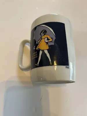 Vtg Morton Salt Girl 1968 Logo 8oz Coffee Cup/ Mug When It Rains It Pours • $14.99