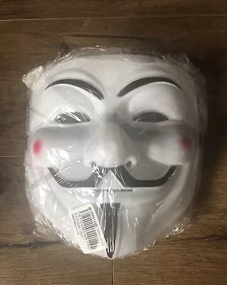 Amazing Brand New Costume MASK From The Movie “V For Vendetta” Hard Plastic • £18.05