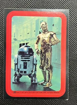 1977 Vintage Star Wars Sticker #20 R2-D2 And C-3PO • $4