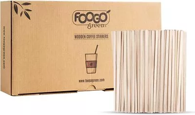 FOOGO Green Wooden Sturdy Cocktail Coffee Stirrer Sticks Craft Hot & Cold Drinks • £117.99