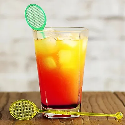 Tennis Raquet Cocktail Drink Stirrers / Swizzle Sticks Pk 24 Home Bar Pub • £4.99