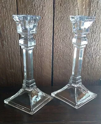 Vintage 8” Roman Crystal Candlestick Holders Leaded Pair Of Toscany Collection • $19.95