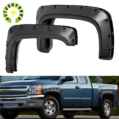 Fender Flares For 07-14 Chevrolet Silverado 1500 2500 HD 3500 HD Pocket Rivet • $86.99