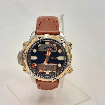 Vintage Mens Citizen Aqualand Duplex Divers Wrist Watch 200m/600ft C506-e80427 • $449