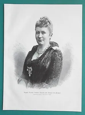 AUGUSTA VICTORIA Last Queen Of Prussia Poland Born - 1892 Victorian Era Print • $22.44