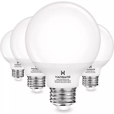 Hansang G25 LED Globe Light Bulbs 60W Equivalent 5000K Daylight Bathroom E... • $19.79