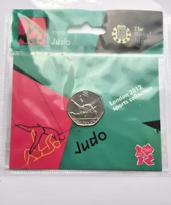 Olympic Judo Carded 50p Mint Uncirculated In Plastic Cover • £17