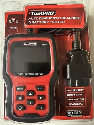 ToolPRO Auto Diagnostic Scanner OBD2 And Battery Tester BT500 • $200