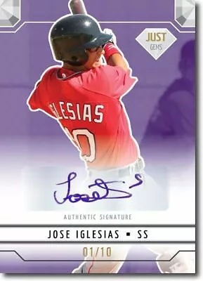 JOSE IGLESIAS 2011 Just GEMS Rookie Autograph PURPLE Auto RC #/10 • $39.99