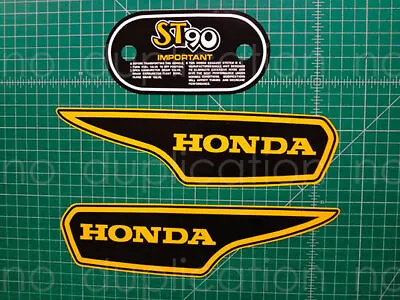 1972 - 1975 ST90 3pc Mini Trail Black/Yellow Frame Side Graphic Decals Stickers  • $24.99