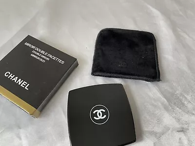 Chanel Mirror Duo Compact Double Facette Makeup Black Bridesmaid Gift • $19.99