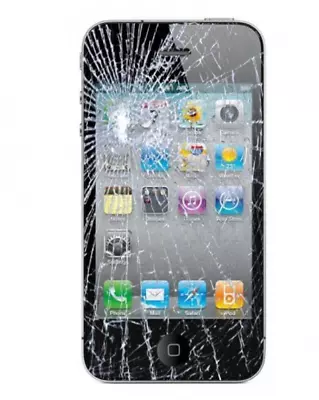 Apple IPhone 4 16GB Smartphone - Black (O2) Cracked LCD • £9.99