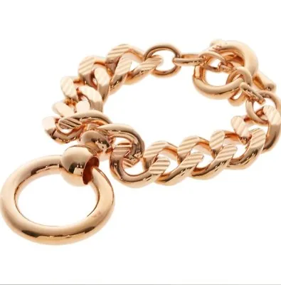 MAWI LONDON Gold Tone Bondage Chain Bracelet - S • $161.84
