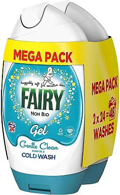 Fairy Non Bio Washing Liquid Laundry Detergent Gel 2x24=48 Washes 1.8 L • £17.54