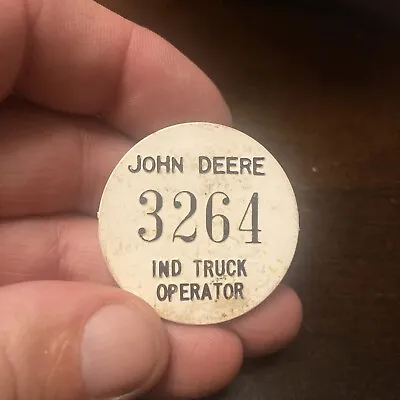 Vintage John Deere #3264 Ind. Truck Operator Factory Badge Pin On Button • $37.75