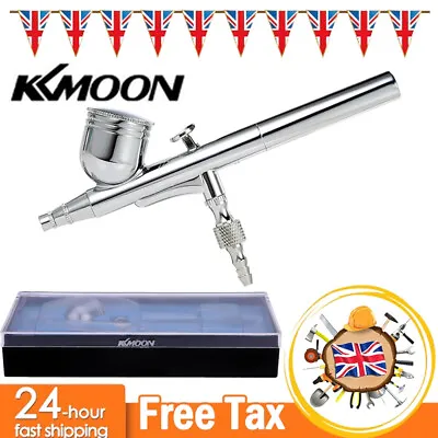 KKmoon Dual Action Gravity Feed Spray Airbrush Gun Nail Art Paint Tattoo Tool • £13.99