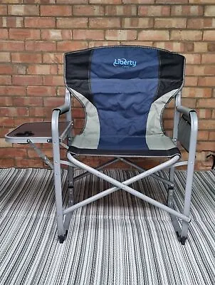 Liberty Leisure Directors Chair Blue Camping Caravan Motorhomes Folding Padded • £39.95