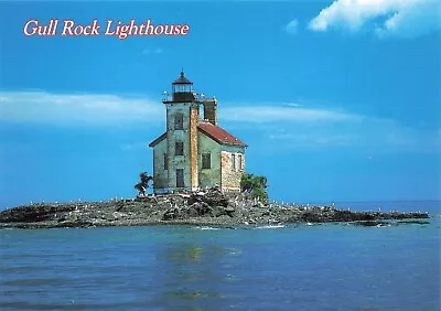 Postcard MI Gull Rock Lighthouse Manitou Island Keweenaw Peninsula Lake Superior • $6.01