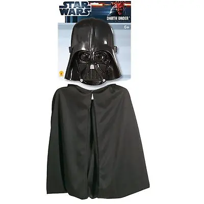 Children's Official Star Wars Darth Vader Black Film Action Character Cape Mask • £18.38