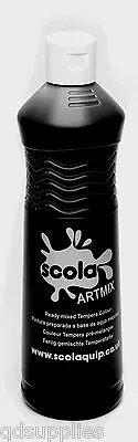 SCOLA ARTMIX 600ml BOTTLES READY MIX CRAFT POSTER PAINT 13 COLOURS SINGLES SETS • £5.75