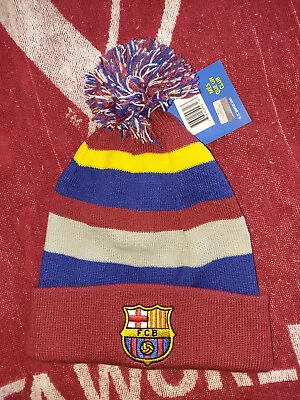 FC Barcelona Beanie New Fan Ink Knit Barca Messi Blaugrana Catalonia Hat Cap • $10.99