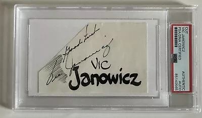 Vic Janowicz Autographed Cut On 3x5 Index Card Ohio State Heisman PSA/DNA • $59