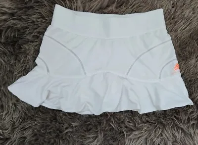 Adidas By Stella Mccartney Barricade White Ruffled Tennis Skirt Skort! Size 36 • $36