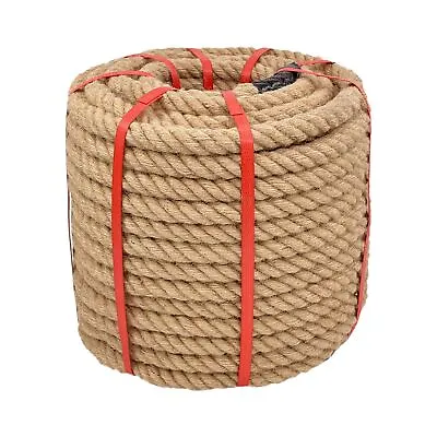 Natural Hemp Rope 1 In X 150 Ft Twisted Manila Rope 1 Inch Thick Jute Rope Fo... • $131.31
