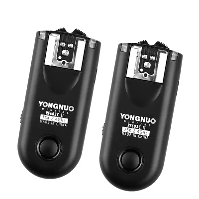 YONGNUO RF-603C II Wireless Remote Flash Trigger C3 For Canon 7D 5D 50D Camera • £41.99