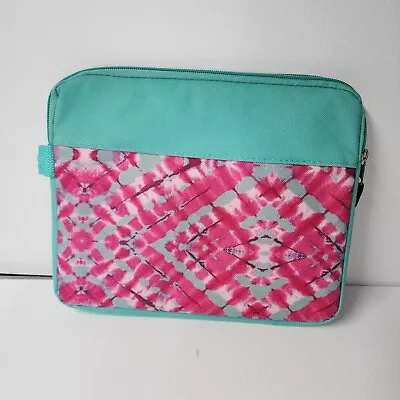 Universal Tablet Case Soft Bag 8x10 Tye Die Pink & Turquoise Pad Sleeve • $5.86