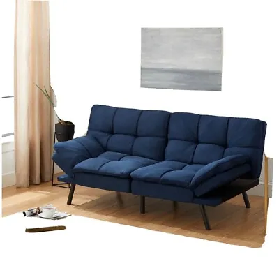 Memory Foam Futon Sofa Bed Couch Sleeper Convertible Foldable Loveseat Full Size • $199.99
