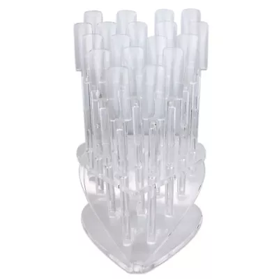 18 Pieces Clear Heart Shaped Plastic False Nail Art Tips Display Stand • $6.99