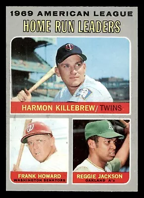 1970 Topps Baseball #66 A.L. HR Leaders Killebrew Jackson NM *d11 • $20