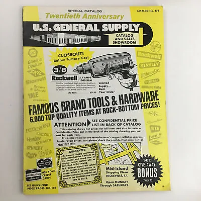 $23.98 • Buy U.S. General Supply Famous Brand Tools & Hardware Catalog No. 876