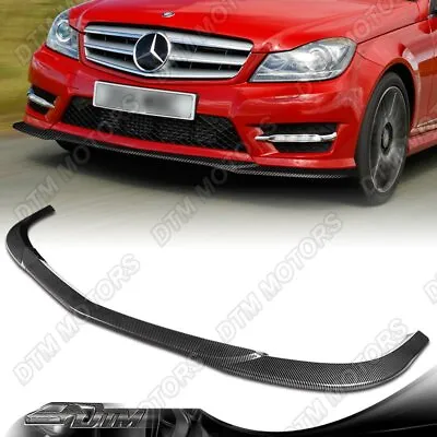 For 11-14 Mercedes C250 C350 Sport W204 Carbon Style Front Bumper Lip Spoiler • $99.99