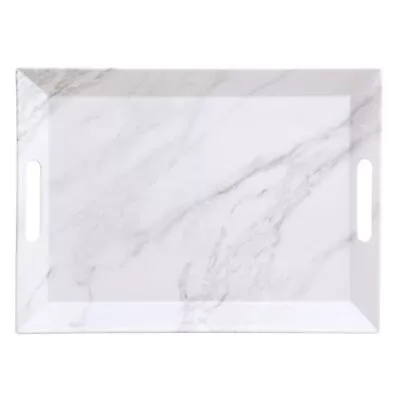 Better Homes & Gardens- Marble Print Rectangle Melamine Handled Tray • $10.55