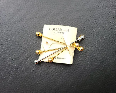 Vintage Mens Tie Collar Pins Brass And Silver X 4 • £15