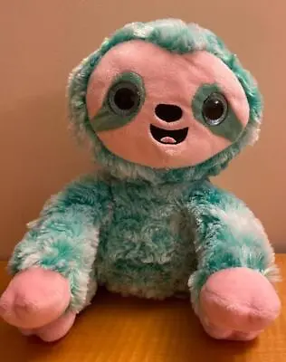 Spark Create Imagine Green Teal Sloth Sparkle Eyes Plush Stuffed Animal Toy • $9.97