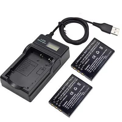 £17.99 • Buy 2x NP-60 Battery +Micro Charger For Drift HD 1080p, HD170, HD170 Stealth, HD720