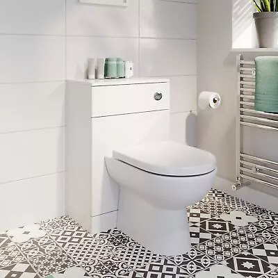£159 • Buy Modern Bathroom Toilet Concealed Cistern Unit 500mm WC White Soft Close Seat