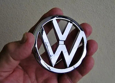 $9.95 • Buy VW 70mm CHROME PLASTIC BADGE 2 3/4  Volkswagen Emblem *very Good*
