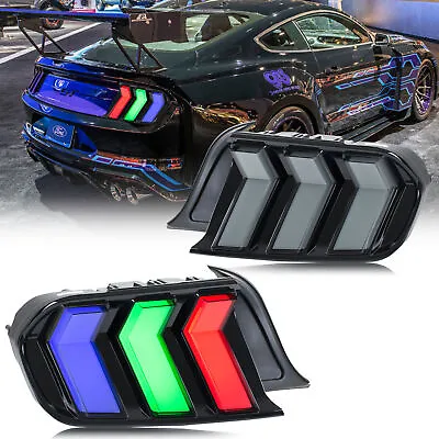 RGB LED Tail Lights For Ford Mustang 2015-2023 Animation Sequential Rear Lamps • $675