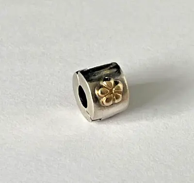 Genuine Pandora  Two Tone 14ct Gold & Silver Daisy Clip 790140 • £35