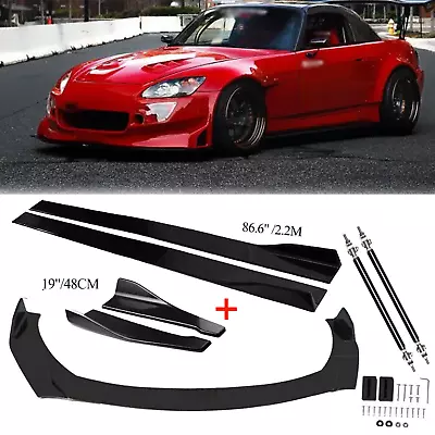 For Honda S2000 2000-2019 Front Splitter Bumper Lip Spoiler Body+Strut Rods • $59.99