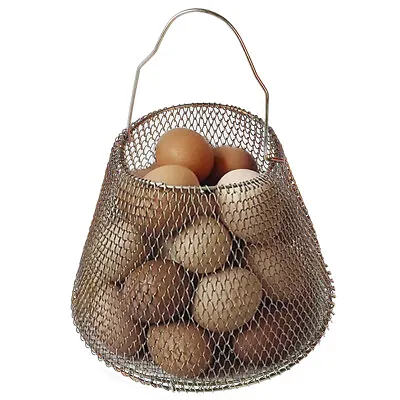 £13.59 • Buy Copper Chicken Hen Egg Nest Storage Holder Basket Carrier Kitchen Accessories-UK